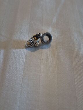 Pandora Vintage Silver Baby Girl Baby Shoe Dangle Charm